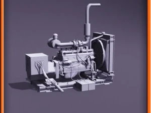 Diesel generator 3D Model