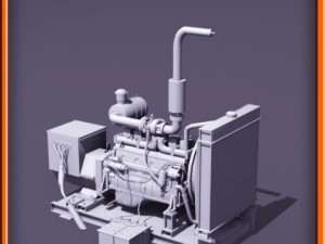 Diesel generator Modello 3D