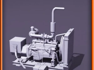 Diesel generator 3D Model