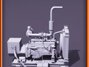 Diesel generator 3D Model