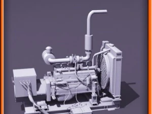 Diesel generator 3D Model
