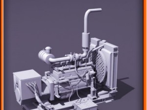 Diesel generator Modello 3D
