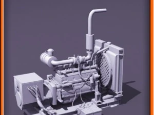 Diesel generator 3D Model