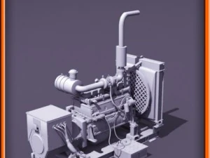 Diesel generator 3D Model