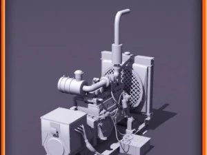 Diesel generator 3D Model