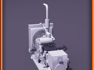 Diesel generator Modello 3D