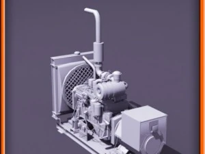 Diesel generator 3D Model