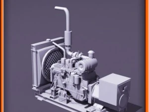 Diesel generator 3D Model