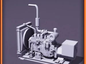 Diesel generator 3D Model