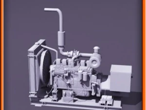 Diesel generator 3D Model