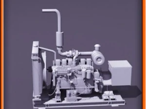 Diesel generator 3D Model