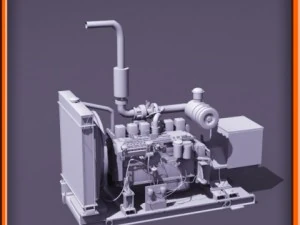 Diesel generator 3D Model