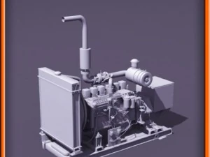 Diesel generator 3D Model