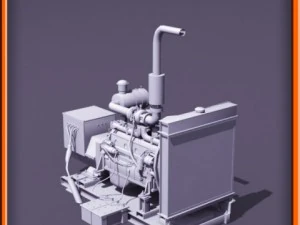 Diesel generator 3D Model