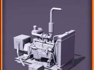 Diesel generator 3D Model
