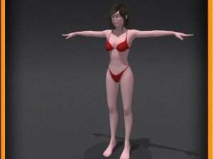 Realistic female body no rig Modelo 3D