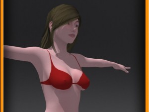 Realistic female body no rig 3D Model