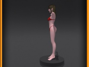 Realistic female body no rig 3D Model