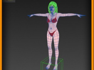Realistic female body no rig 3D Model