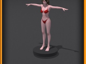 Realistic female body no rig 3D Model