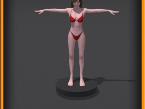 Realistic female body no rig 3D Model