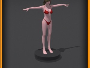 Realistic female body no rig 3D Model