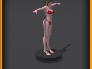 Realistic female body no rig 3D Model
