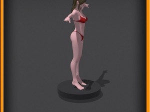 Realistic female body no rig 3D Model