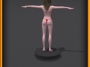 Realistic female body no rig 3D Model
