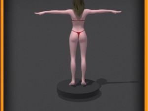 Realistic female body no rig 3D Model