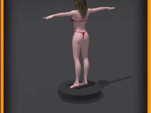 Realistic female body no rig 3D Model