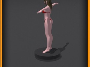 Realistic female body no rig 3D Model