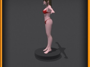 Realistic female body no rig 3D Model