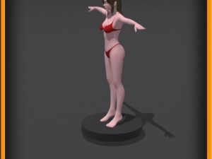 Realistic female body no rig 3D Model