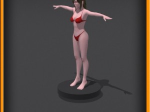Realistic female body no rig 3D Model