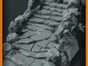 generic stone stairs basemesh 3D मॉडल