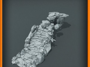 generic stone stairs basemesh 3D मॉडल