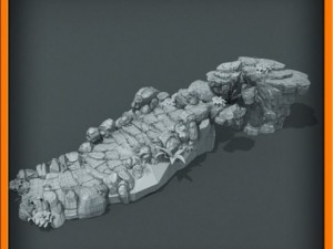 generic stone stairs basemesh 3D मॉडल