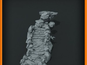 generic stone stairs basemesh 3D मॉडल