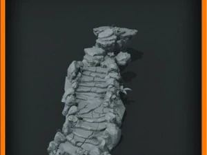 generic stone stairs basemesh 3D Model