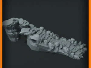 generic stone stairs basemesh 3D Model