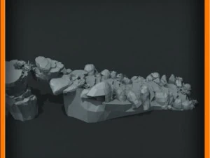 generic stone stairs basemesh 3D Model