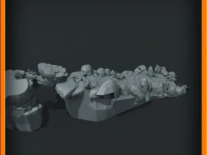 generic stone stairs basemesh 3D Model