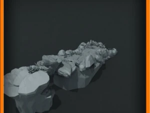 generic stone stairs basemesh 3D Model