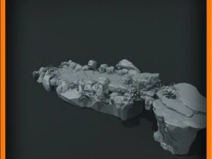 generic stone stairs basemesh 3D Model