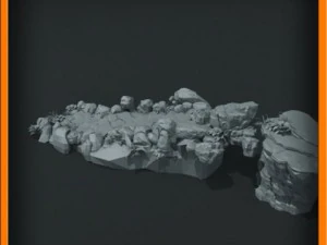 generic stone stairs basemesh 3D Model