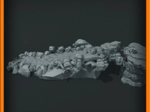 generic stone stairs basemesh 3D Model