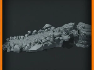 generic stone stairs basemesh 3D Model