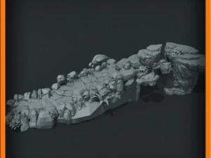 generic stone stairs basemesh 3D Model