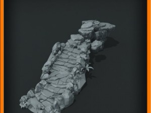 generic stone stairs basemesh 3D मॉडल